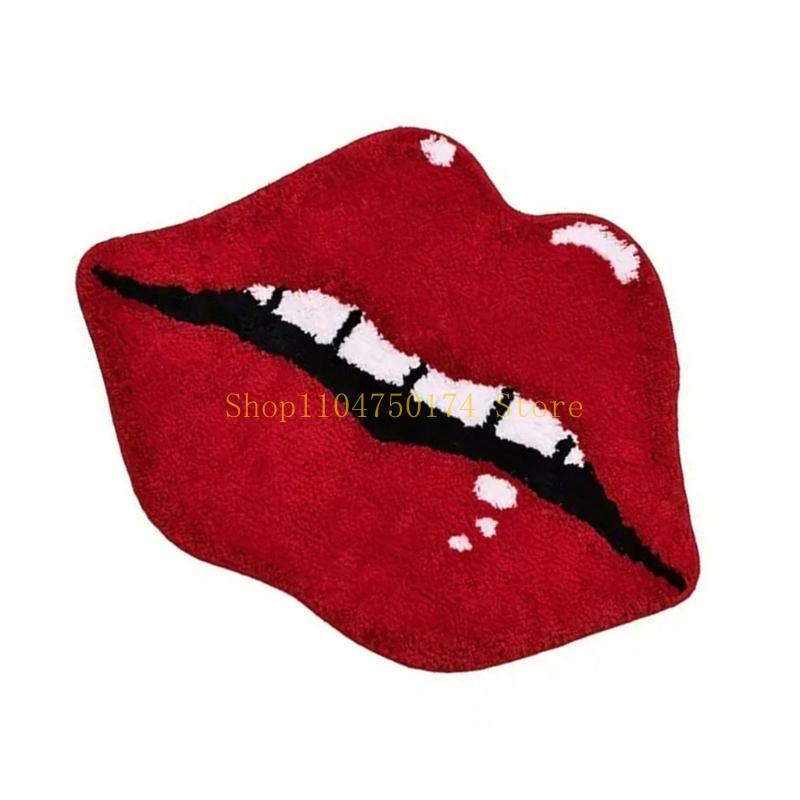 Heart Shaped Rug Lip Decorative Floor Mat Shower Mat Nonslip Washable Doormat top sale