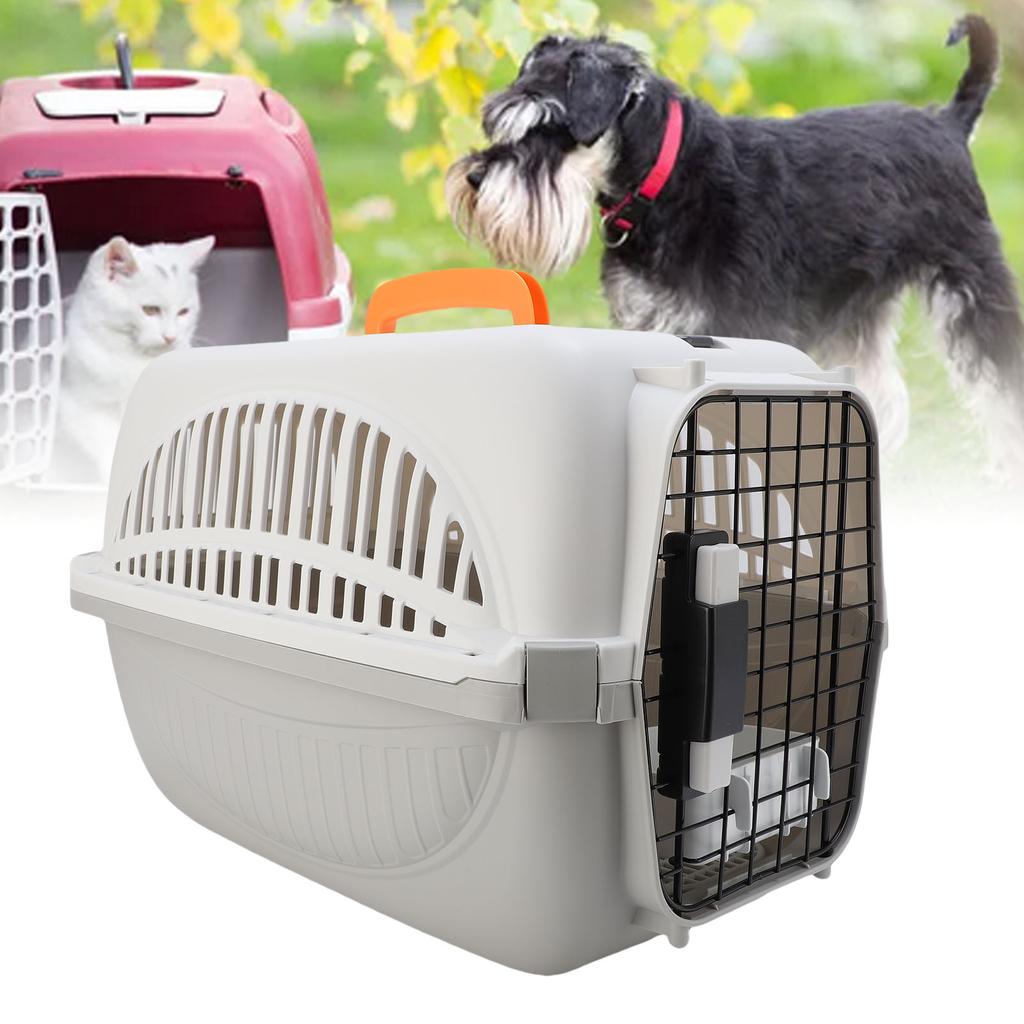 Trasportino per animali in plastica, facile da montare, spazioso, con ottima ventilazione, ideale per viaggi all'aperto.