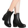 Casual Chunky Heel Cotton Shoes Women's Warm Non-slip Mother Shoes Mid-calf Thick Bottom Winter Boots 2024 New Botas Mujer