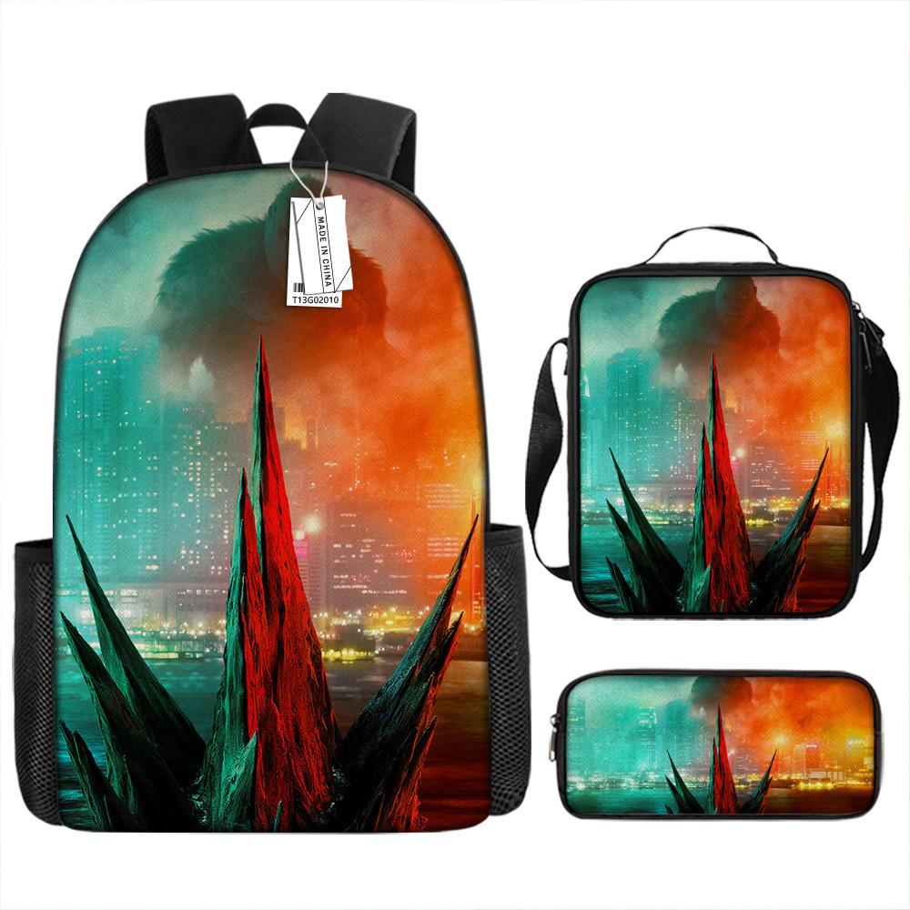 Godzilla Godzilla Student School Bag Cartoon Children Backpack Satchel Anime Trend