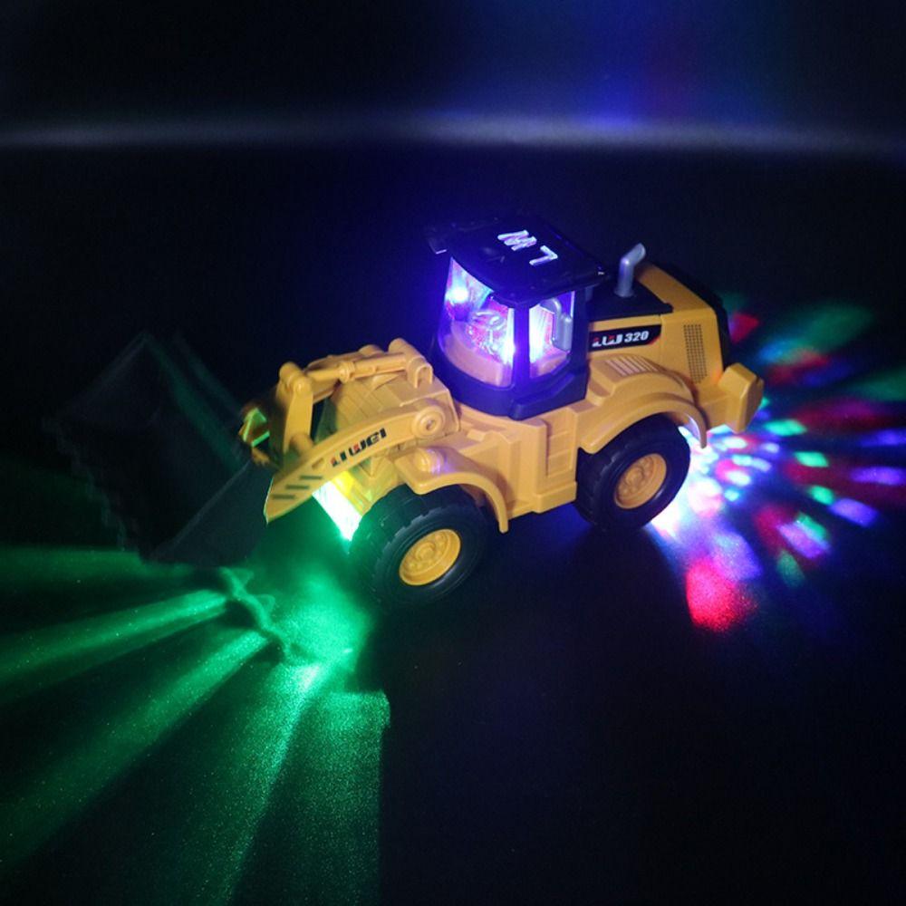Colorful Music Electric Bulldozer Toy Lighting Effects Bulldozer Toy Kids Birthday Gifts