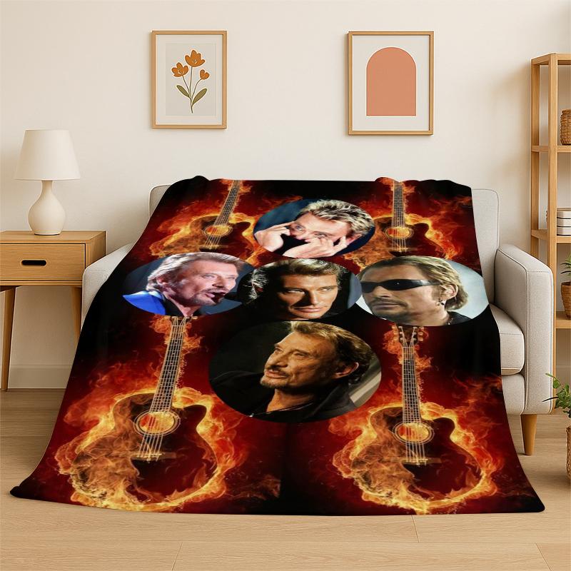 

Joe Keery Actor Flannel Blanket Soft Warm Throw Blanket for Bedroom Living Room Bed Travel Camping Picnic Gift 75x90cm