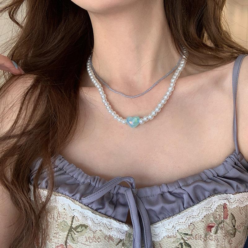 New Chinese Ethnic Style Jade Butterfly Safety Lock Necklace Temperament Collarbone Chain Personalized Design Item Decoration Wholesale