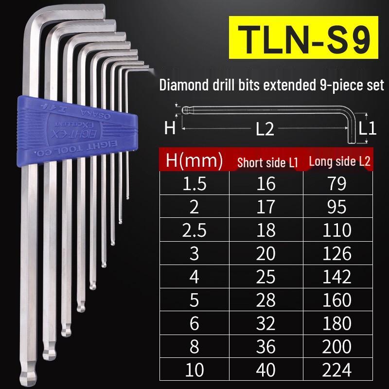 EIGHT-EX Japanese Hex Key Wrench Set Set