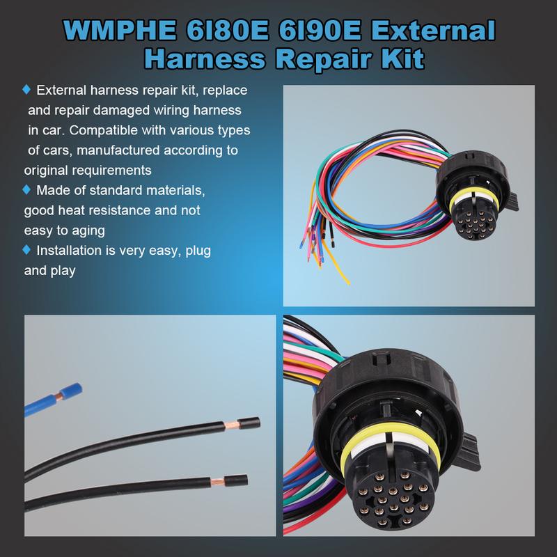 6L80E 6L90E Automatic Transmission Wiring Plug in Connector T43 Harness Pigtail Repair External Harness Repair Kit For Chevy GMC