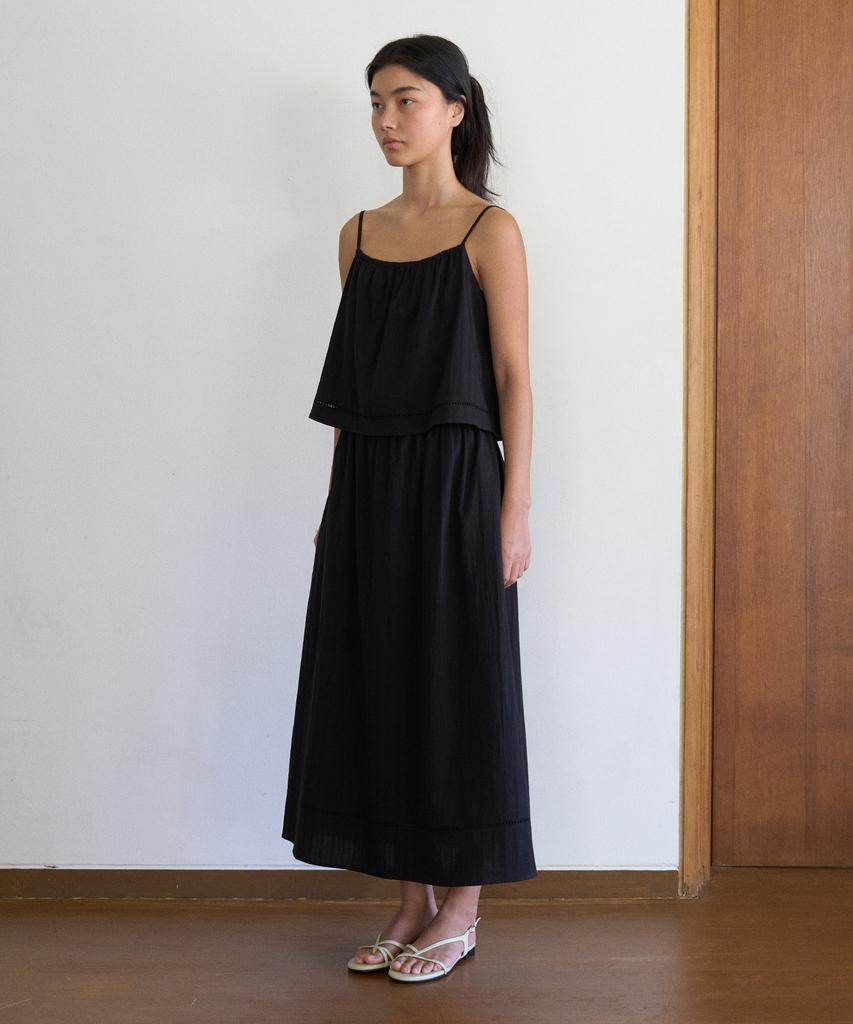 Manggomaenipeullijeu Bridge Cotton One Piece_Black