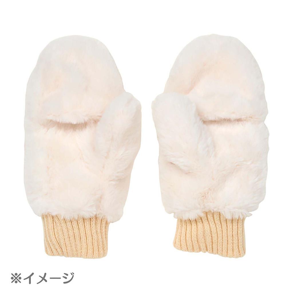 Sanrio Kuromi Faux Fur Mittens with Mascot 363421
