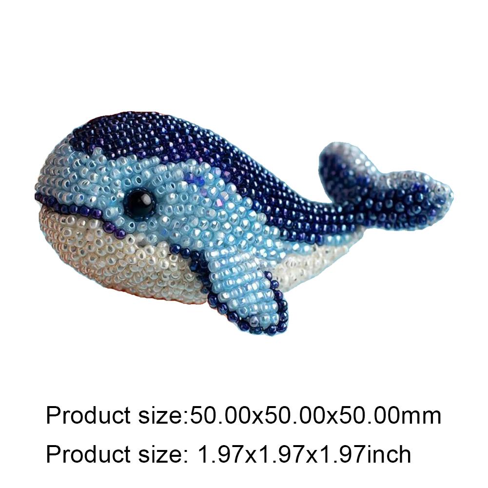 Creative Beaded Embroidery Kit Wear Resist Ocean-Themed Bead Embroider Suit Cute Ocean Animals Embroidery for Craft Lovers