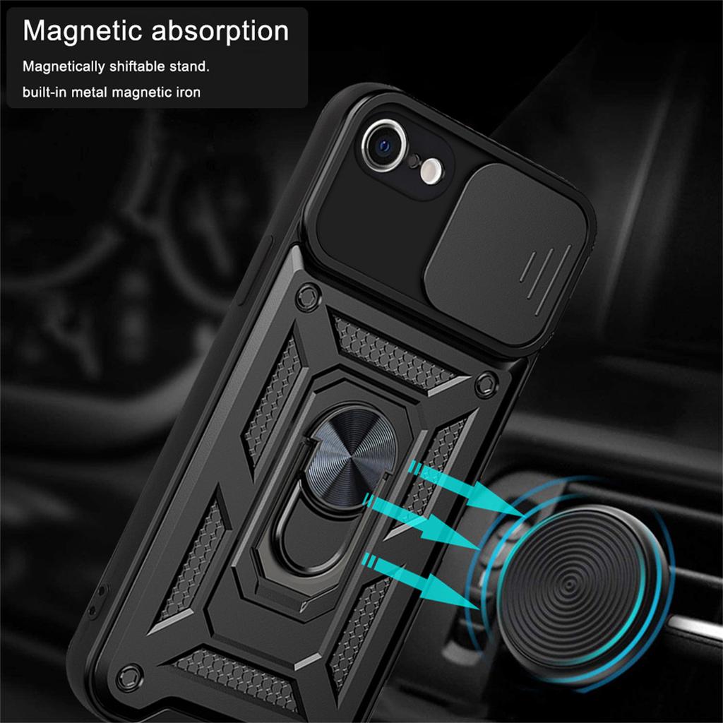 Hard PC Funda case Shockproof Armor Case For iphone 7 8 Car Holder Phone Cover For iphone 7 8 Plus Camera Lens Protection Fundas