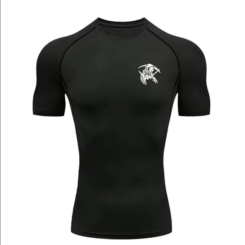 Reaper Design 2026 Men's Sports T-shirt Training Fitness Compression Workout T-Shirt Quick Dry Short Sleeve T-Shirt for Men