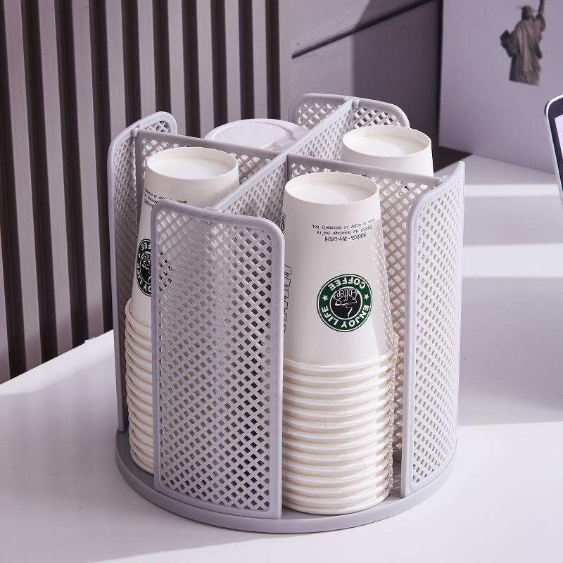 Rotating Disposable Cup Dispenser for Milk Tea & Coffee Shops