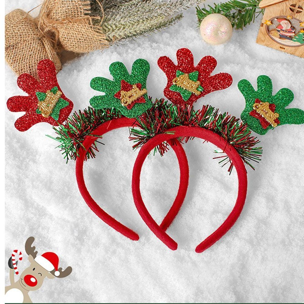 Dress Up Elk Hair Band Christmas Decoration Antlers Headband Female Hair Hoop Christmas Headband
