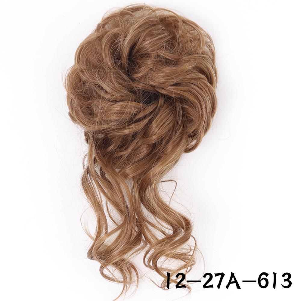 LISI HAIR Synthetic Curly Scrunchie Chignon with Elastic Rubber Band Messy Bun Ponytails Extension for Women