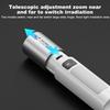 10Pcs LED Flashlight Telescopic Zoomable Flashlight 3 Modes Portable Work Light with Hook USB Rechargeable for Night Fishing