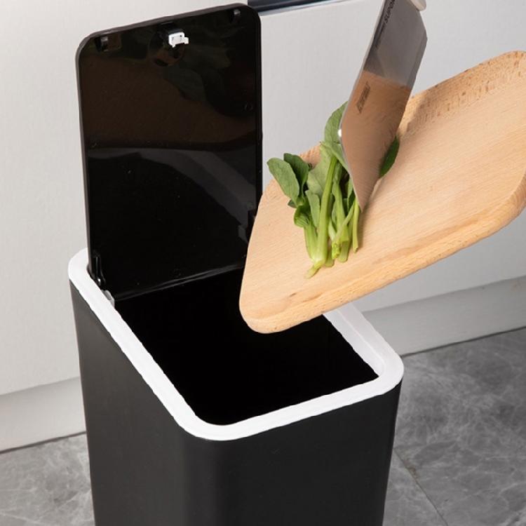 Plastikowy kosz na śmieci z funkcją Easy Press Kosz na odpady Kosz na śmieci Idealny do szkół, biur i użytku domowego