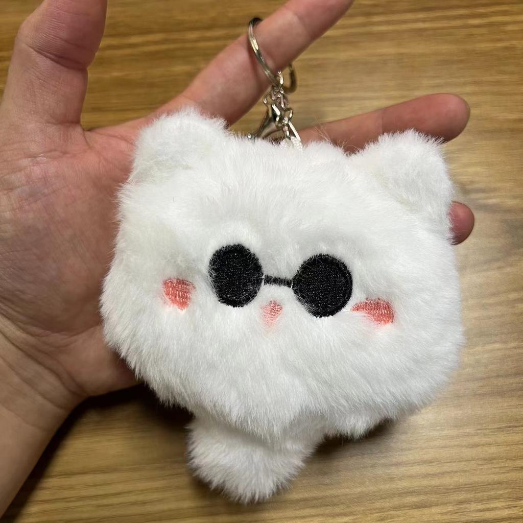 Jujutsu Kaisen Satoru Gojo White Cat Plush Pendant Cosplay 10cm Pet Cute Stuffed Doll Keychain Bag Decoration Toy