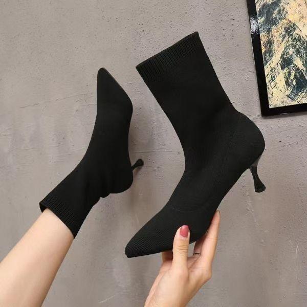 Pointed Stiletto High Heels Medium Boots Children 2025 Autumn and Winter New Fashion Versatile Internet Celebrity Martin Boots Children