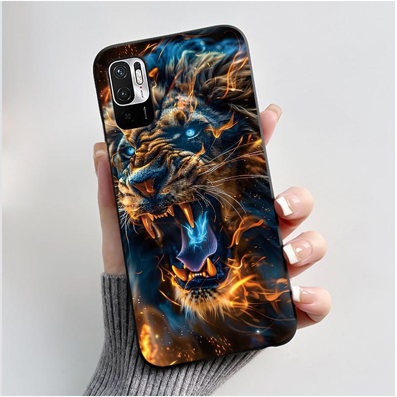 Casing For Redmi Note 10 JE 10T JE Phone Case Luxury Dragon Cute Cool Boys Girls Shockproof Black Matte Soft Silicone Back Cover