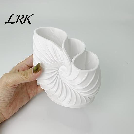 Sea Snail Toothbrush Holder 3D Printed Conch Holder, Organizer Stand, Desktop Storage Rack with 3 Compartments