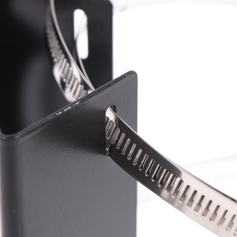 1 Set Universal Joint Pole Column Holding Monitoring Bracket Camcorder Back Stand Iron Hoop Plate Street Light Pole Mount Holder