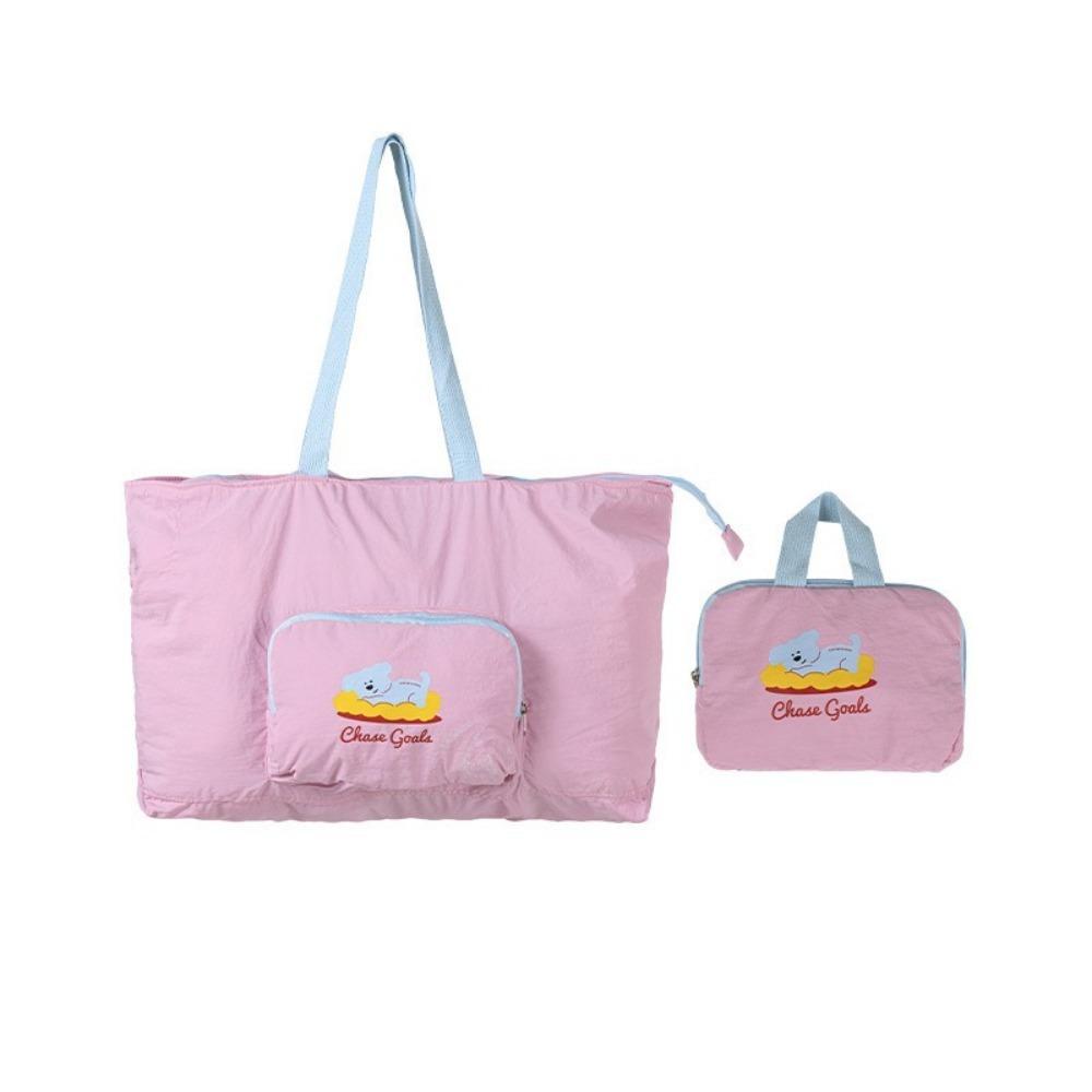 Cartoon Foldable Luggage Storage Bag Foldable Grocery Bag Reusable Shoulder Bag  Single Shoulder