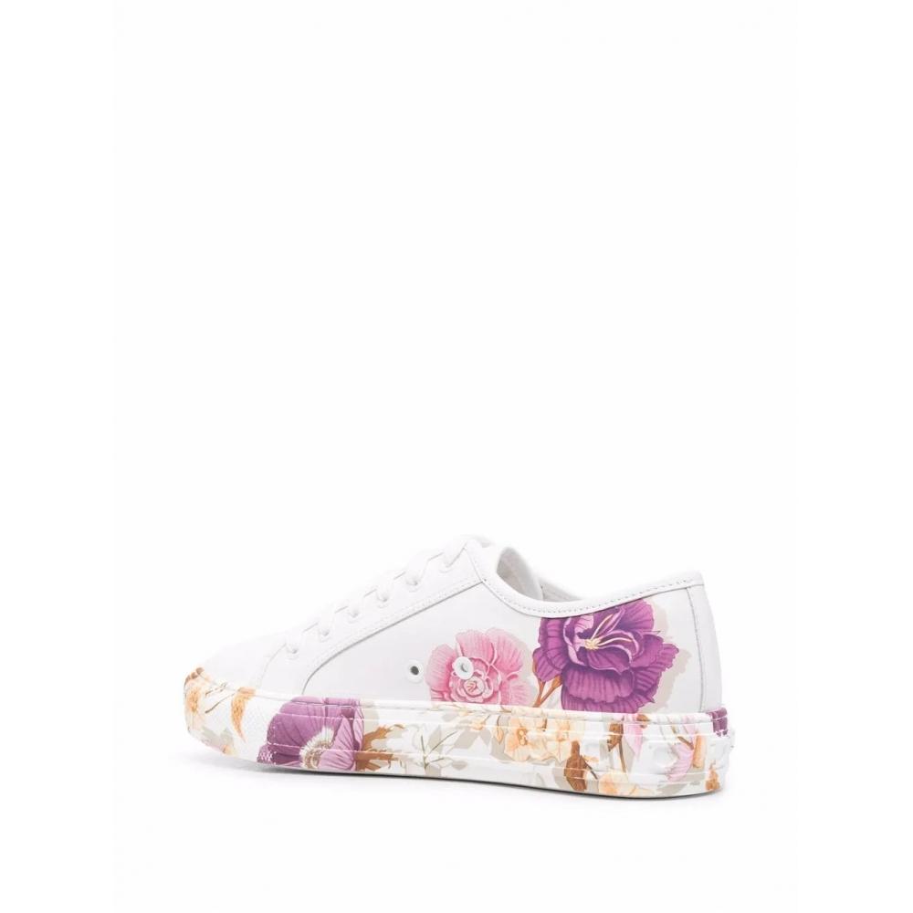 Salvatore Ferragamo Ferragamo Floral Print Sneakers White