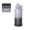 Large Capacity Gradient Color Insulated Cup With Letter Print Design Outdoor For