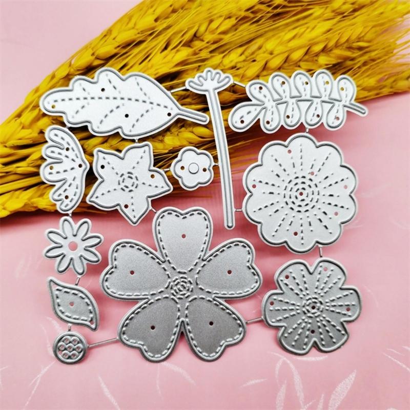 Blumen Blätter Metall Stanzformen Handgemachte Bastelarbeiten DIY Scrapbooking Prägebedarf für Kinder Mädchen Jungen Handgemacht
