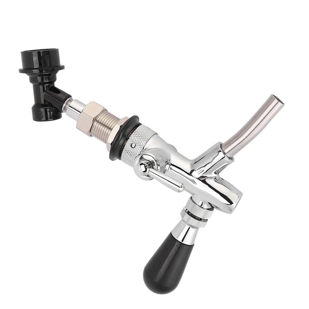 Adjustable Beer Tap Faucet Keg Beer Homebrewing Tap with Ball Lock Liquid Disconnect
