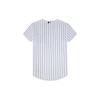 Nike Striped Logo Print Single-Breasted Seasonal Breathable Lightweight V-Neck Short Sleeve Kids Tops White DZ3685-100