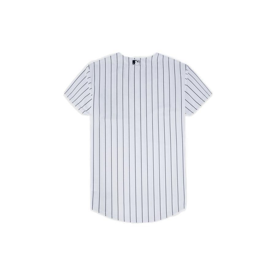 Nike Pruhovaný potisk loga Jednořadé Sezónní Prodyšné Lehké Výstřih do V Krátký rukáv Dětské topy Bílá DZ3685-100