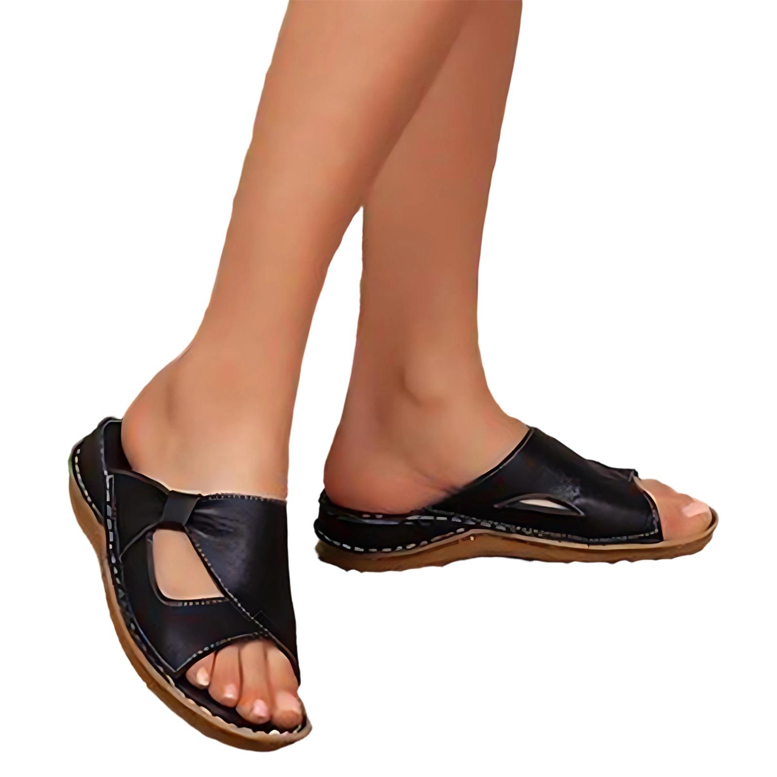 Women s Fashion Plus-Size Casual Open-Toe - Sandals 35 чёрный