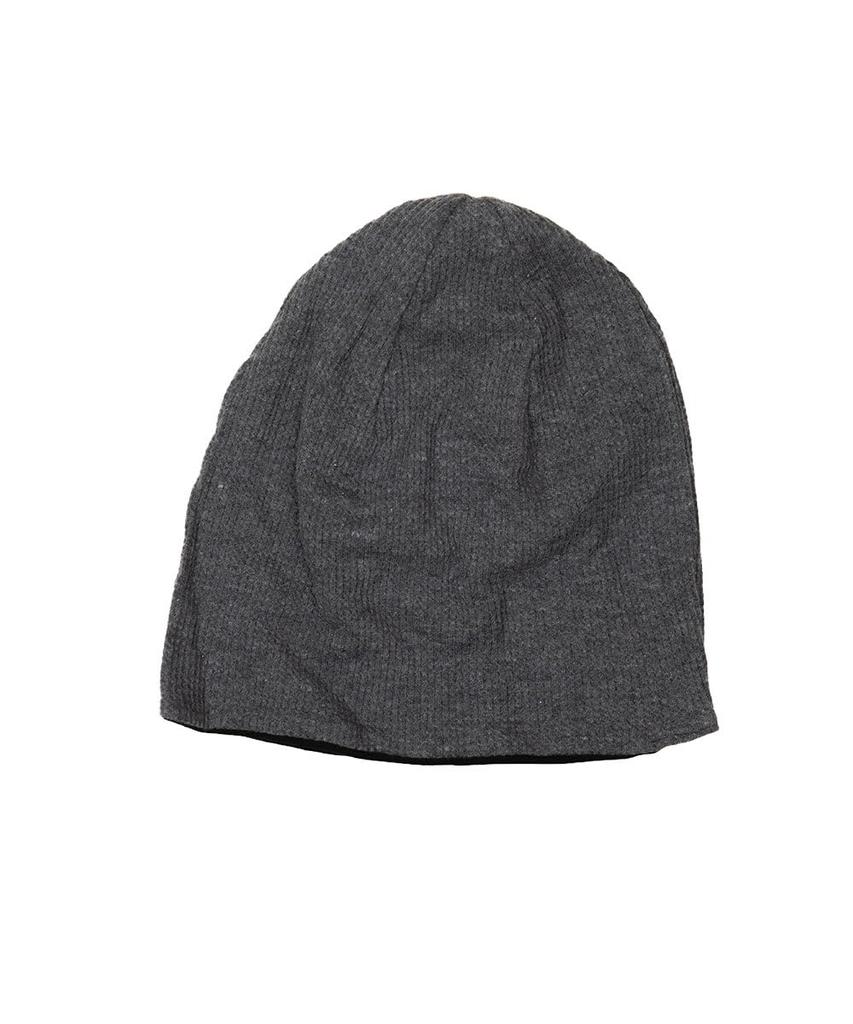 Nakota EdgeCity Waffle Organic Cotton Reversible Knit and Size Charcoal x Black Watch, Hat, Men's Women's L, (98)