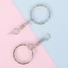 Keychain Rings Metal Blank Keyring Split Key Ring with 100Pcs Jump Rings & 100Pcs Screw Eye Pins for Organizing Keys Jewelry