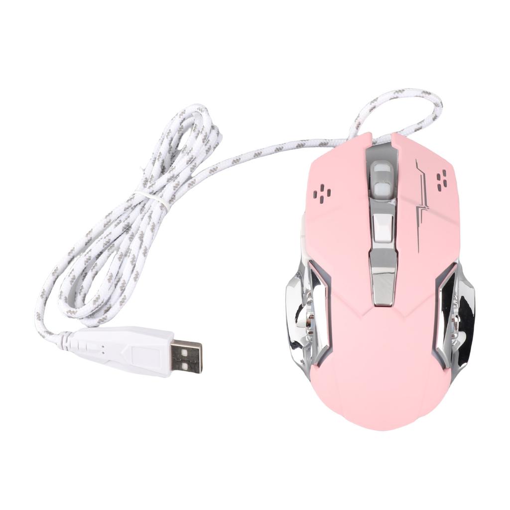 Wired Gaming Mouse USB Optical Computer Mouse with RGB Backlight 4 Adjustable DPI Up to 3600 Laptop Silent Mouse for