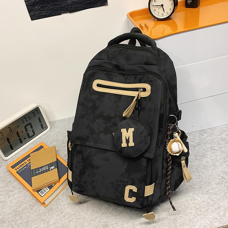 Large capacity schoolbag male college students Korean version ins style leisure travel backpack female high school students class backpack tide