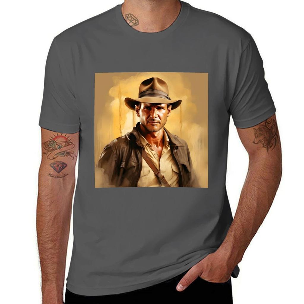 Indiana Jones Paint Artwork Tshirt Plus Size Loose Fit Tshirt