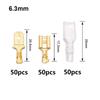 50Pcs Female/Male Wire Connectors 2.8/4.8/6.3mm Crimp Terminals Durable Spade Terminals