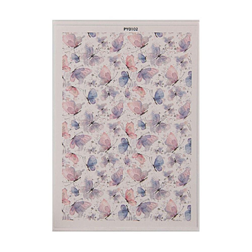 Water Soluble Pottery Painted Transfer Paper Disposable Watercolor Pottery Stickers Butterfly Pattern Decal Paper