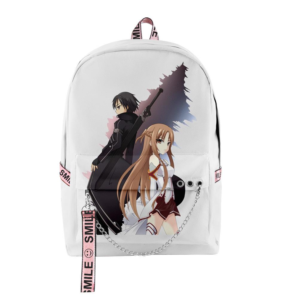 Classic Novelty Sword Art Online Student School Bags Unisex 3D Prind Oxford Waterproof Notebook Multifunction Travel Backpacks