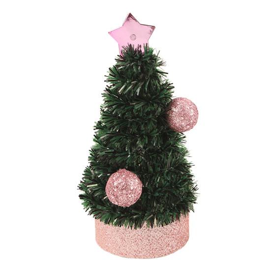 5 Inch Mini Christmas Tree Artificial Tabletop Christmas Tree Decorations with Star Tree Topper for Winter Fireplace Mantel Decor