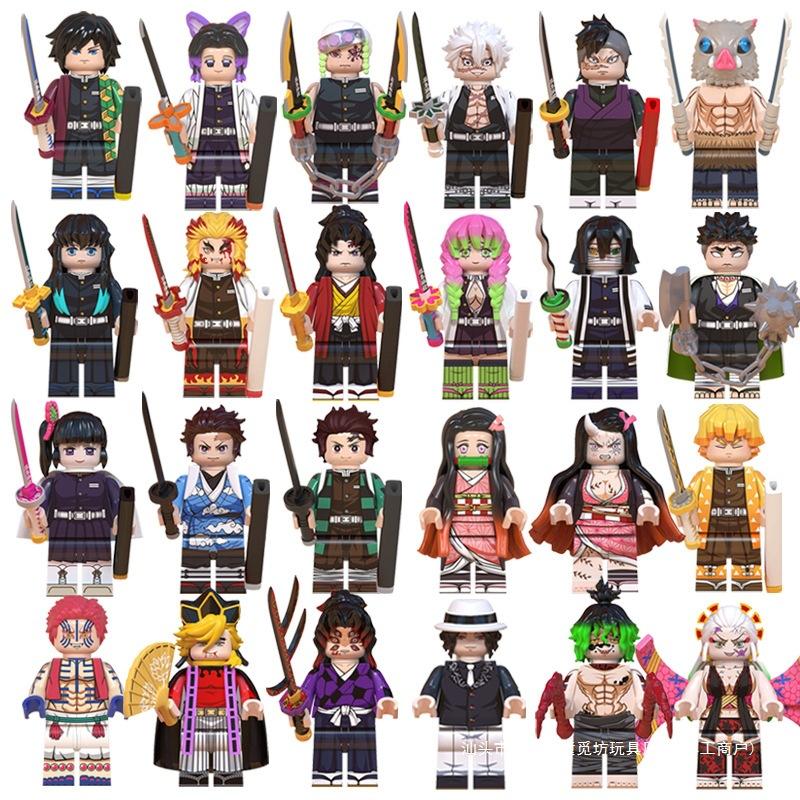 Jeu de Briques de Construction Épée Nichirin Demon Slayer, Accessoire d'Arme Figurine Yoriichi, Nouveau Modèle d'Assemblage Train Infini