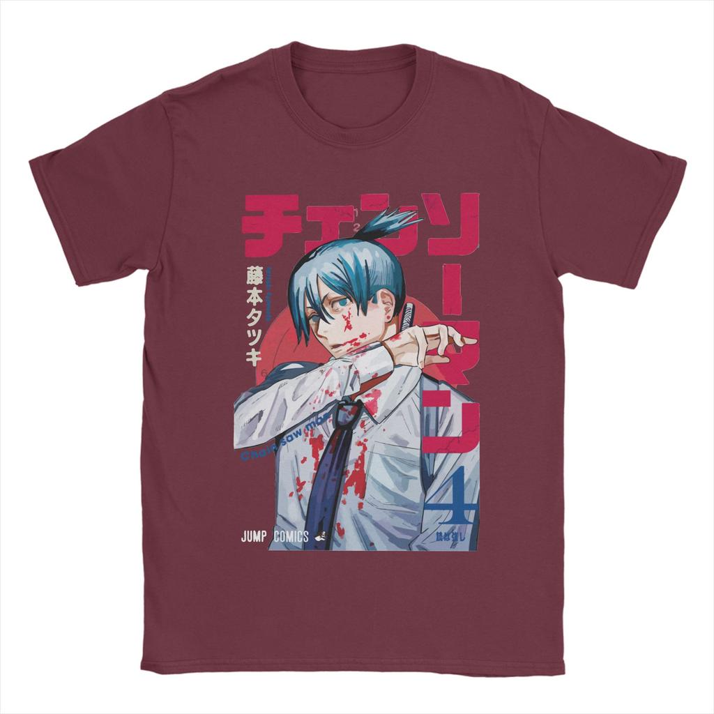 Chainsaw Man Hayakawa Aki T-Shirts Herren Anime Manga Vintage Reine Baumwoll-T-Shirts Rundhals Kurzarm T-Shirts Neuankömmling Kleidung
