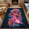 Salamander- und Blumendruck Teppich für Wohnzimmer Schlafzimmer Bettseite Sofa Bodenmatte Moderne Heimdekoration Gang Korridor Bereichsteppich