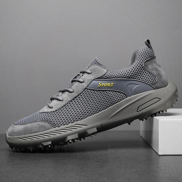 

Новые мужские кроссовки мужские дышащие сетчатые нескользящие походные туфли мужская обувь кроссовки для бега по пересеченной местности трендовые мужские теннисные кроссовки 45 серый