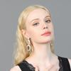 Temperament advanced sense new retro simple women's earrings European and American exaggerated simple earrings