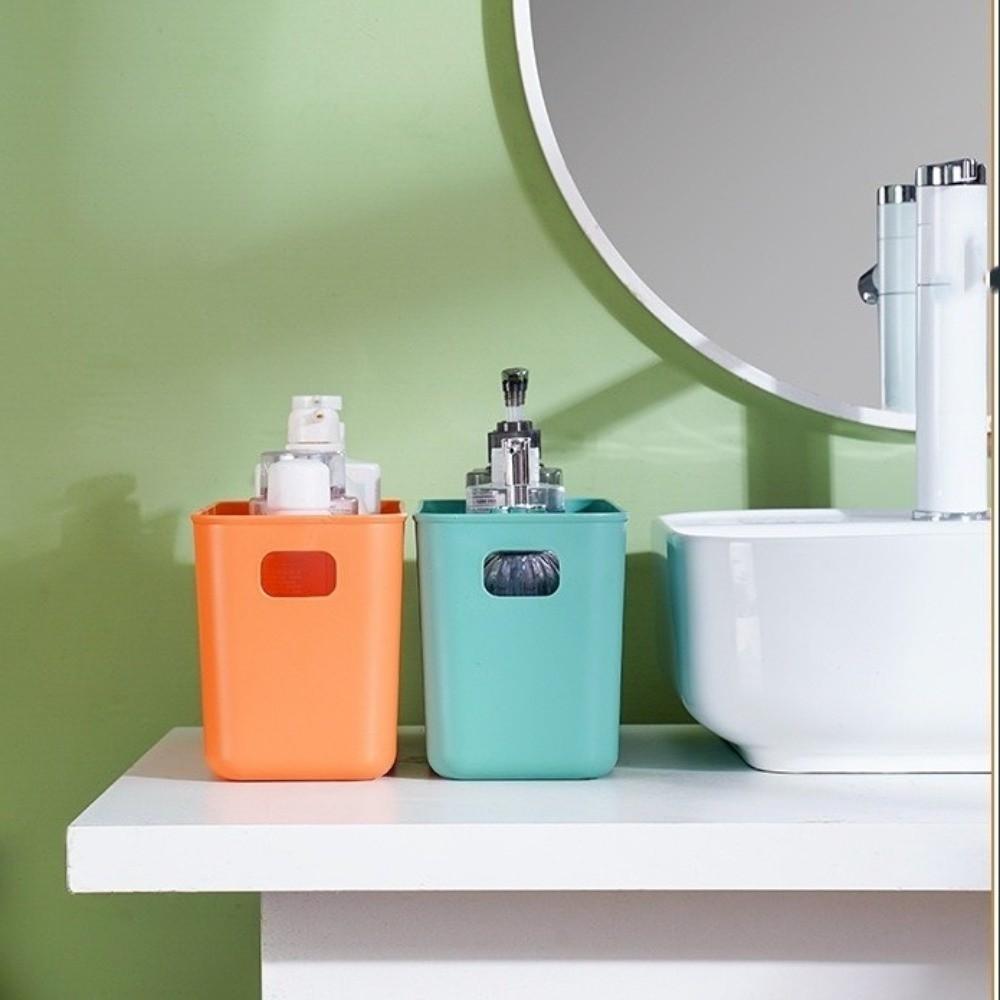 With Lid Storage Basket Plastic Material Narrow Long Storage Box Underwear Storage Sandwich Storage Desktop Box Dormitory Use