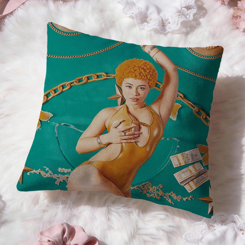 I-Ice Spice Y2k Cushion Cover Premium Comfort Reversible Pillow Cove -Two in One Design for Any Room & Car Interior
