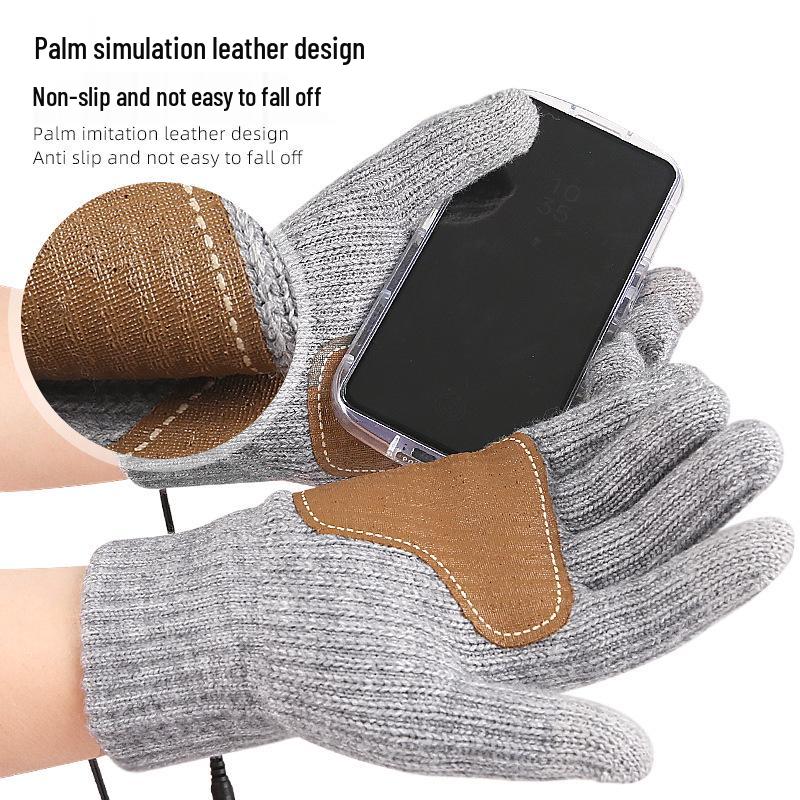 USB Heated Touchscreen Gloves for Skiing and Cycling – Thick, Warm, and Electric 5V Heating