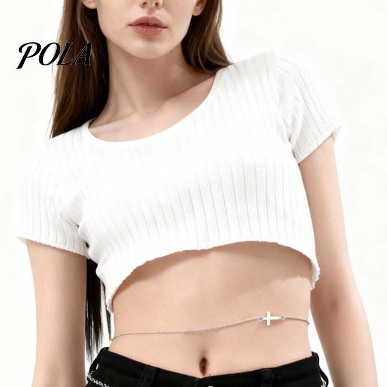 Duurzame Oefen Tailleketting Kruis Metalen Ketting, Eenvoudige Stijl Verstelbaar Lichtgewicht Gouden Lichaamssieraad, voor Vrouwen Strand Bikini's En Nachtclub Outfits